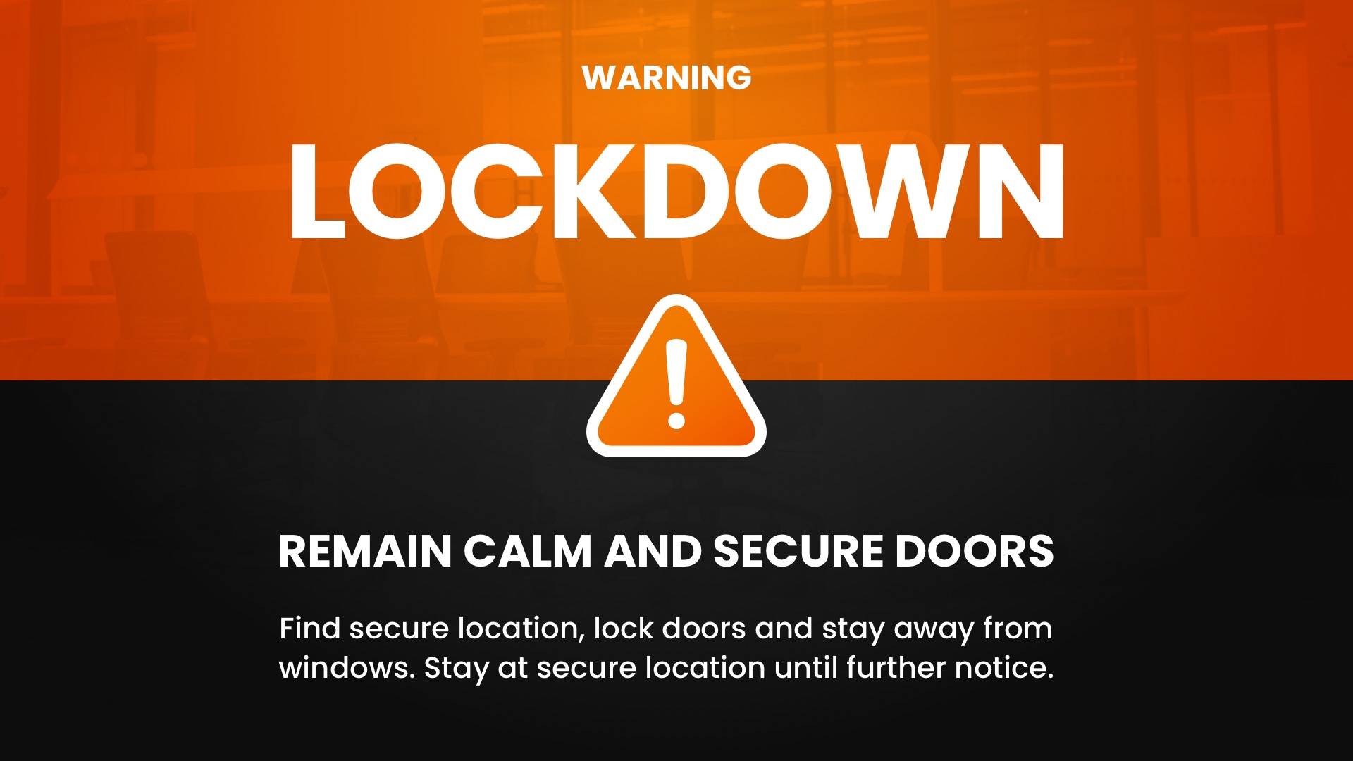Safety Alert Warning Digital Signage Template Safety Alert Warning Digital Signage Template